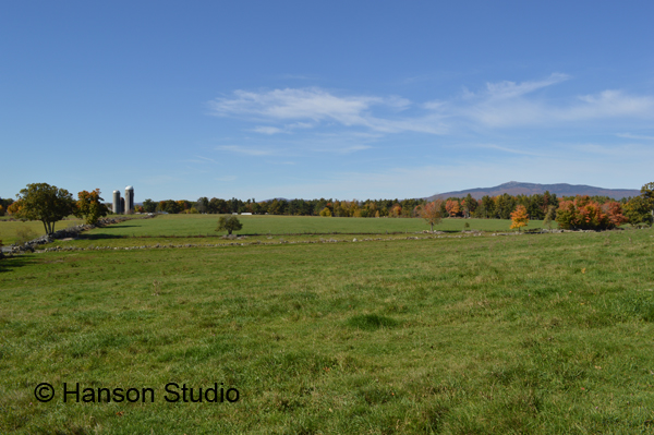 Mt. Monadnock - Witt Hill Rd - Farm and Mountain - Far - Fall